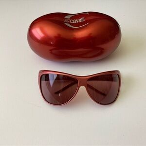 Just Cavalli Sunglasses Glasses with Hard Case Plastic Orange